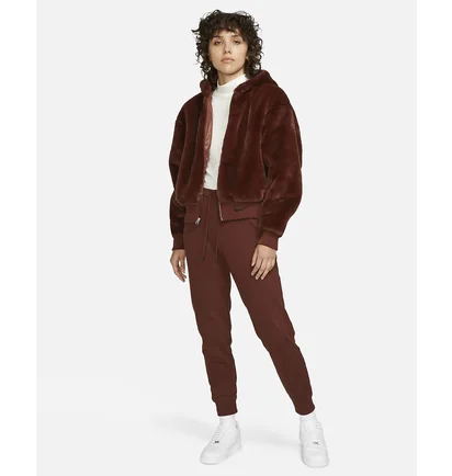 Куртка женская Nike Womens Faux Fur Jacket Brown Dd5116-273