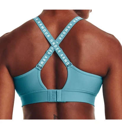Топ женский Under Armour Infinity Mid Covered Sports Bra Light Blue 1363353-433