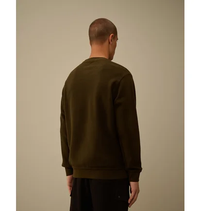 Світшот чоловічий C.P. Company Emerized Diagonal Fleece Olive 19CMSS249A006614G-683