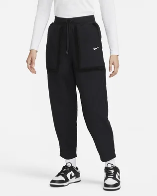 Штани жіночі Nike Sportswear Essential WomenS Woven High-Waisted Curve Pants Black DQ6809-010