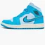 Кросівки жіночі Air Jordan Retro 1 Mid Se Casual Shoes Light Blue Dv1302-400