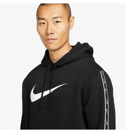 Худи мужское Nike Sportswear Repeat Pullover Fleece Hoodie Black Dx2028-010