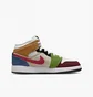 Кроссовки детские Nike Air Jordan 1 Mid Se Multi Dr6957-100