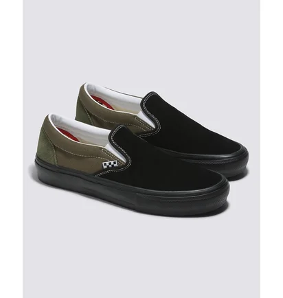 Кеды мужские Vans Skate Slip-On Shoe Black/Olive VN0A5FCAKE9