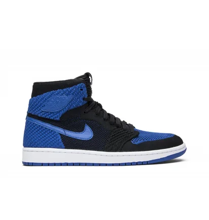 Кроссовки мужские Air Jordan 1 Retro High Og Flyknit Black/Blue 919704-006