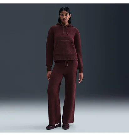 Худі жіноче Nike Sportswear Phoenix Cosy Bouclé WomenS Loose Knit Hoodie Bordo HV2768-619