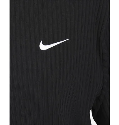 Футболка жіноча Nike Sportswear WomenS Ribbed Jersey Short-Sleeve Top Black DV7870-010