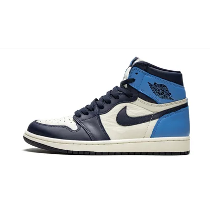 Кроссовки мужские Air Jordan 1 Retro High Og Blue/Beige 555088-140