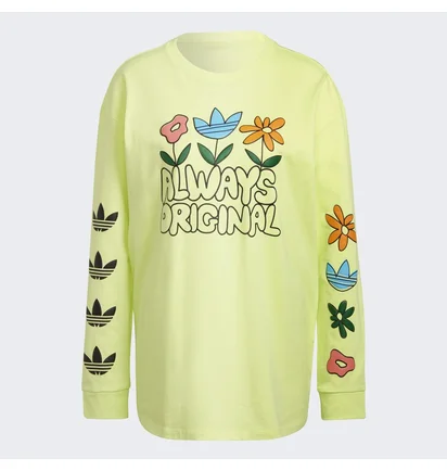 Футболка женская Adidas T-Shirt Graphic Ls Yellow HC5428
