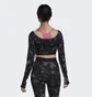 Лонгслив женский Adidas Hyperglam Cut 3-Stripes Long Sleeve Crop Top Black Hd6283