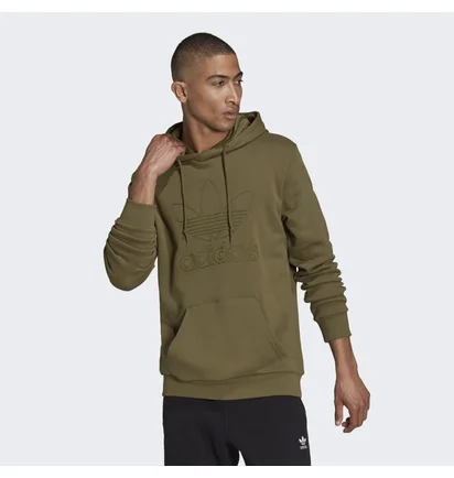 Худи мужское Adidas Graphics Trefoil Series Hoodie Olive H13499