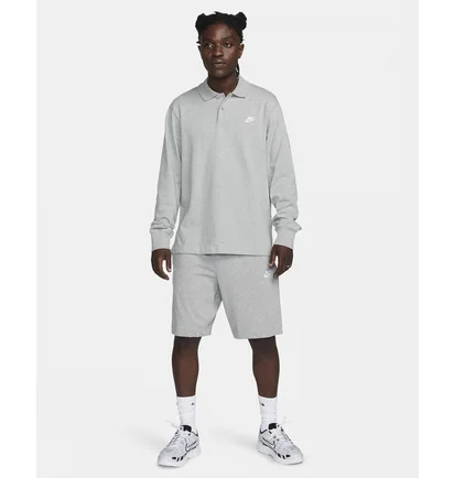 Кофта мужская Nike Club Longsleeve-Polo Grey FQ3417-063