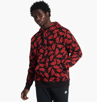 Худи мужское Nike Sportswear Sport Essentials+ Black/Red DD4847-657