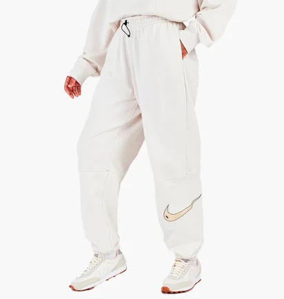 Штаны унисекс Nike Womans Sportswear Swoosh High-Rise Jogger Pants White Dm6205-030