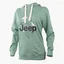 Худи женское Jeep Hooded Oversize Sweatshirt Botanical Print Turquoise O102606-E854