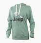 Худи женское Jeep Hooded Oversize Sweatshirt Botanical Print Turquoise O102606-E854