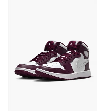 Кроссовки мужские Air Jordan I High G MenS Golf Shoes White/Bordo DQ0660-103