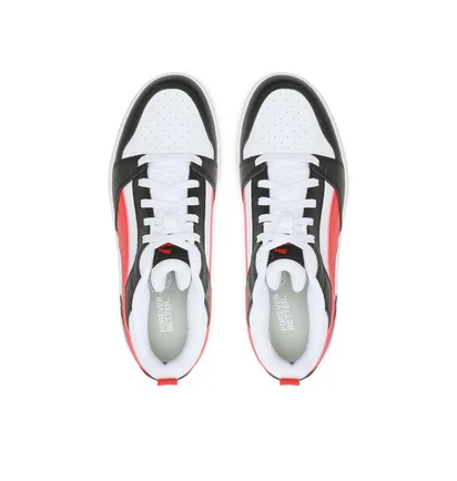 Кроссовки детские Puma Rebound V6 Lo White/Black 393833-04