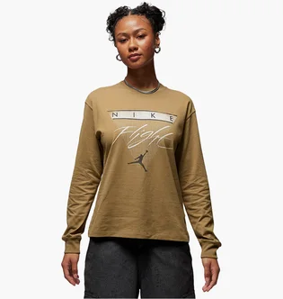 Лонгслів жіночий Air Jordan Long-Sleeve Graphic T-Shirt Olive FD7205-395