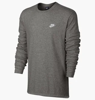 Лонгслив мужской Nike M Nsw Top Ls Club Jsy Grey 804413-063