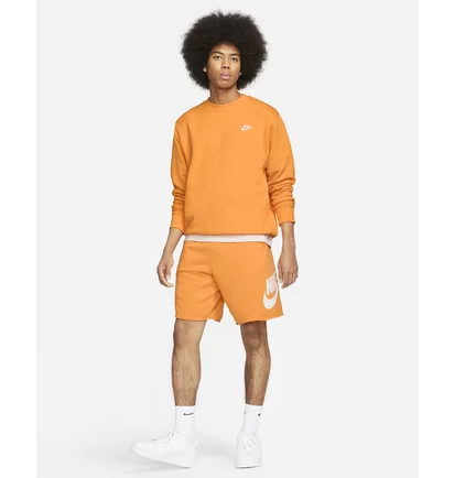 Шорти чоловічі Nike Club Alumni French Terry Orange DX0502-717