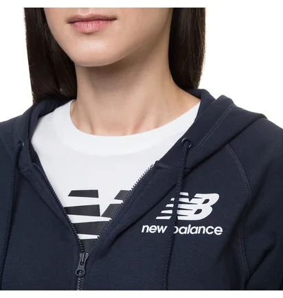 Толстовка жіноча New Balance Essentials Fz Blue WJ03530ECL