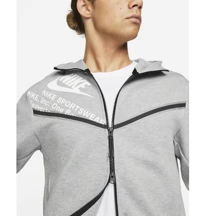 Толстовка чоловіча Nike Mens Graphic Full-Zip Hoodie Grey Dm6474-063