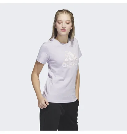 Футболка женская Adidas Floral Badge Of Sport Graphic Tee Pink H52232