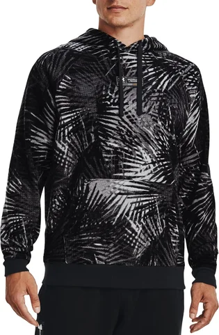 Худи мужское Under Armour Hooded Sweatshirt Ua Rival Flc Sport Palm Hd Black 1370347-001