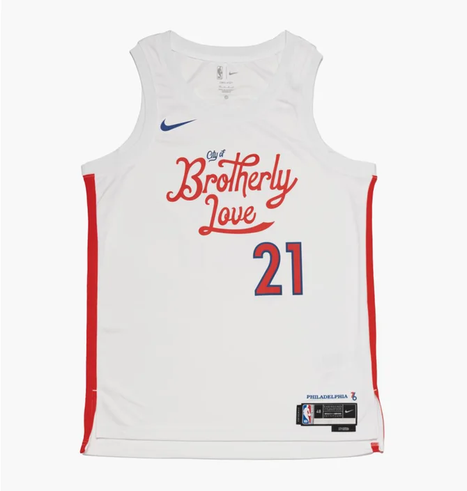 Майка мужская Nike Phila 76Ers City Edition Dri-Fit Nba Jersey White DO9606-101