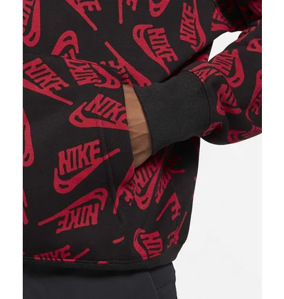 Худи мужское Nike Sportswear Sport Essentials+ Black/Red DD4847-657