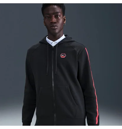 Толстовка мужская Nike Nsw Cs Hoody Flc Bb Black IH4285-010