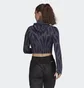 Лонгслив женский Adidas Run Icon Allover Print Long Sleeve Running Tee Black/Violet He0353
