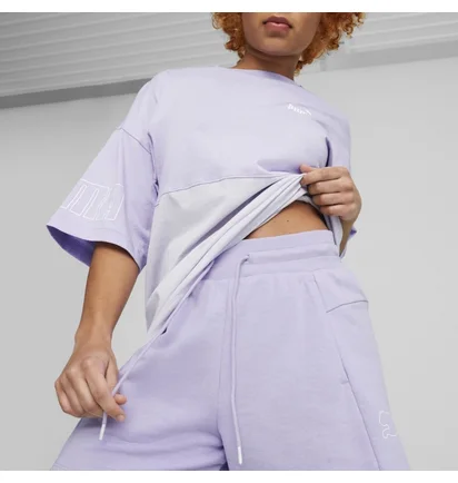 Шорты женские Puma Power Colorblock High-Waist Shorts Violet 673640-25