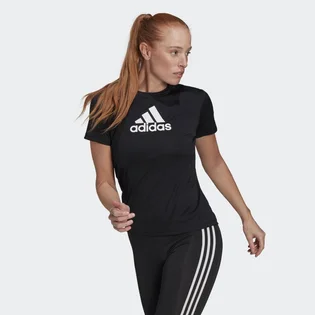 Футболка жіноча Adidas Primeblue Designed 2 Move Logo Sport Tee Black Gl3820