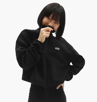 Кофта женская Vans Left Chest Half Zip Fleece Black VN0A4R97BLK1