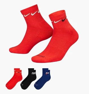 Носки унисекс Nike Everyday Plus Cush Ankle Multi (3 пары) DH3827-905