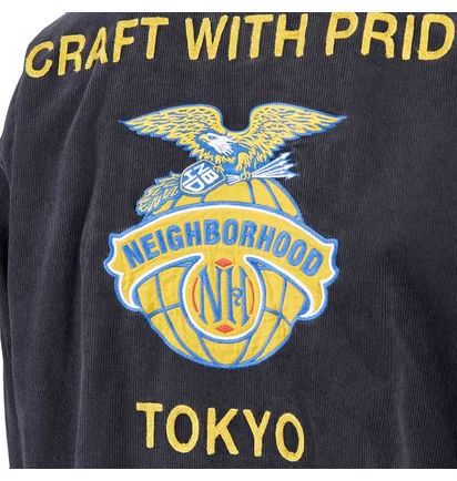 Куртка чоловіча Neighborhood Washed Corduroy Work Black 242UTNH-JKM01