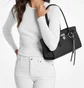 Сумка жіноча Michael Kors Hamilton Moderne Small Signature Logo Satchel Black 30F5SNXT0V-BLACK-148903