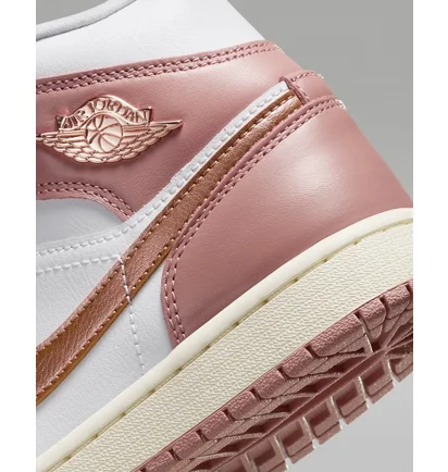 Кроссовки женские Air Jordan 1 Mid Se Shoes White/Pink FB9892-670