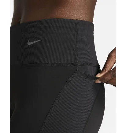 Шорти жіночі Nike Tight Mid-Rise Ribbed-Panel Running Shorts With Pockets Black DX2951-010