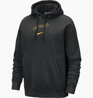 Худи мужское Nike Nba Golden State Warriors Club Fleece City Edition Black FB4818-010