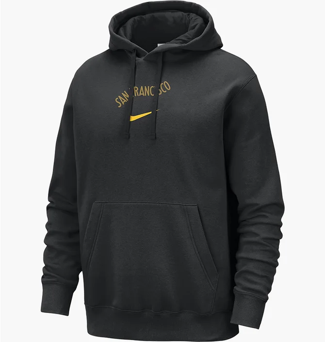 Худі чоловіче Nike Nba Golden State Warriors Club Fleece City Edition Black FB4818-010