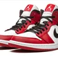 Кроссовки мужские Air Jordan 1 Mid White/Red 554724-173