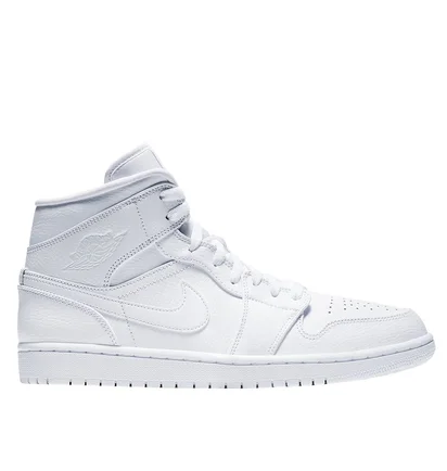 Кроссовки мужские Air Jordan 1 Mid White 554724-129