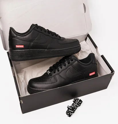 Кроссовки мужские Nike Air Force 1 Low Supreme Black Cu9225-001