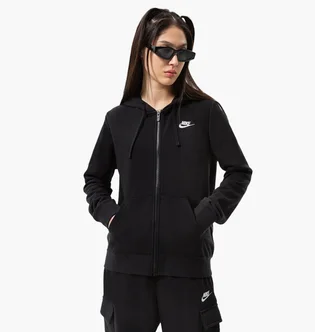 Толстовка жіноча Nike W Nsw Club Flc Fz Black Dq5471-010
