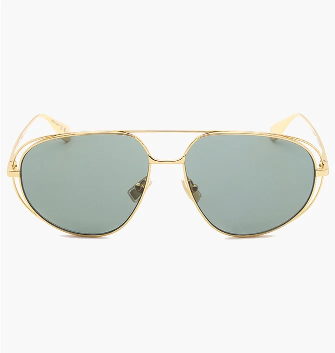 Сонцезахисні окуляри жіночі BOTTEGA VENETA Green/Gold BV1344S-001-61