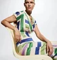 Комбінезон жіночий Mango Cris Striped Satin Multi 37042884