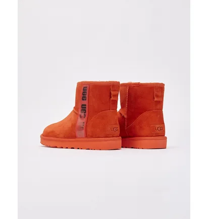 Угги женские Ugg Classic Mini Side-Logo Ii Boots Orange 1134962-Hong